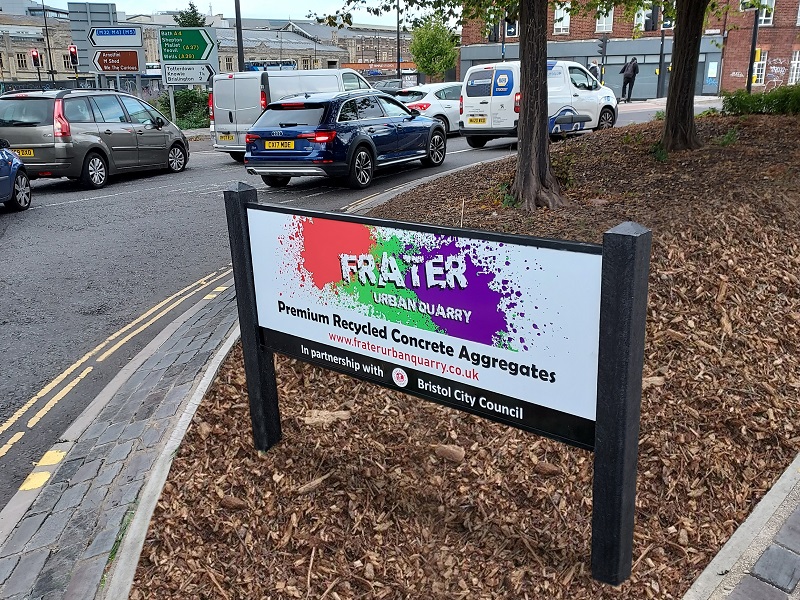 bristol roundabout sign photo