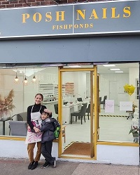 Owner Thuong Bui outside Posh Nails