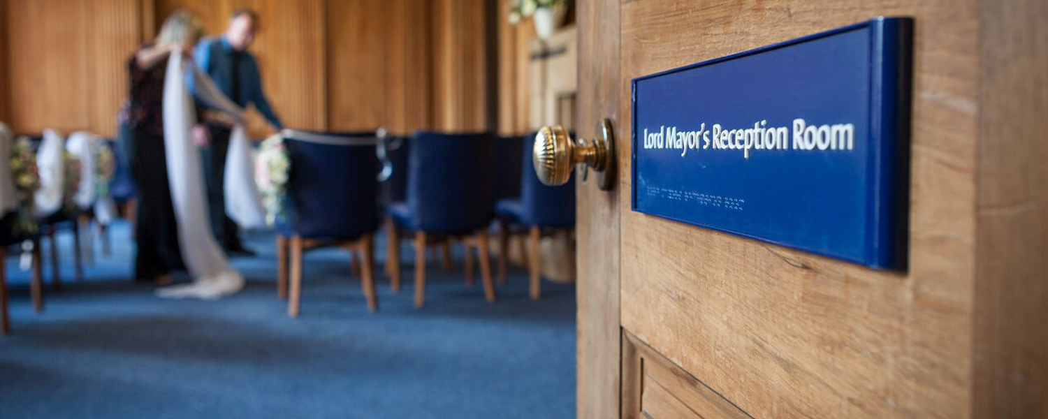 a ceremony in Lord Mayor's reception room