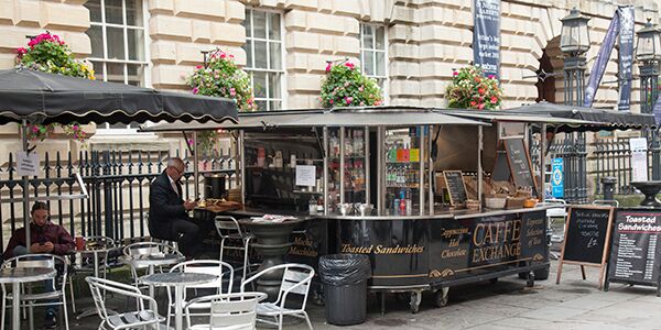 An outdoor snack bar 